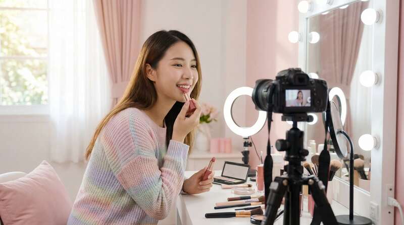 国产自拍美妆视频教程